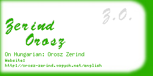zerind orosz business card